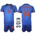 Billige Nederland Davy Klaassen #14 Bortetrøye Barn VM 2022 Kortermet (+ korte bukser)